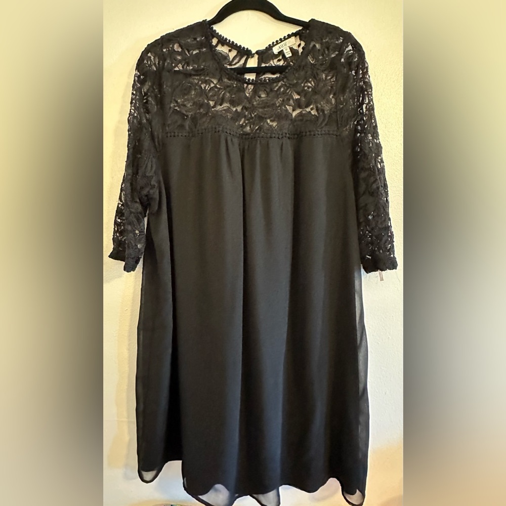 Black maternity lace dress